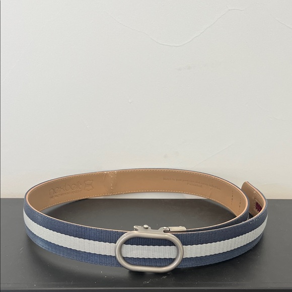 Navy and White Men's Belt - Picture 1 of 4